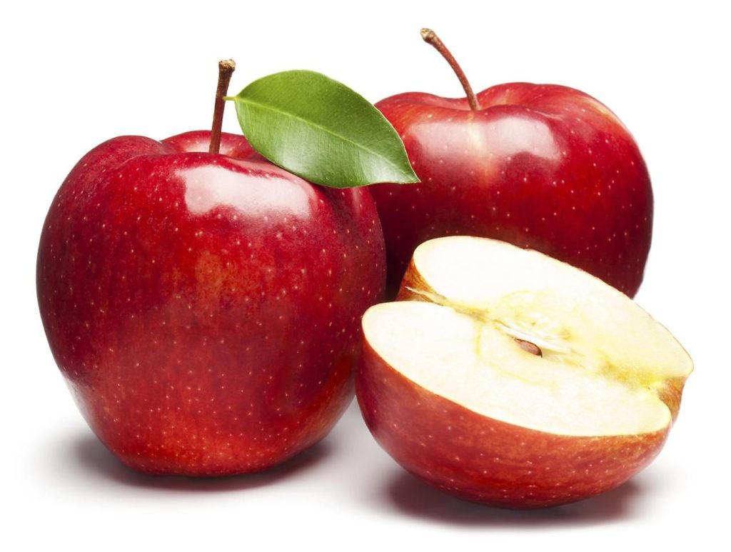 Сколько калорий в зеленом и красном яблоке?